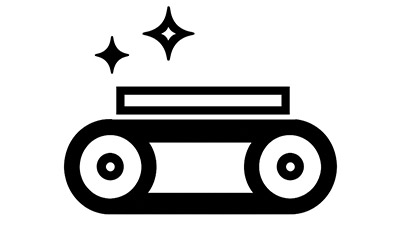 Icon für Oberflächen-Veredelung in der Druckgusstechnik Symbol für hochwertige Oberflächenbearbeitung und Veredelung von Gussteilen